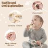 Baby Teething Relief Sensory Toys - High Chair Suction Cup Toys, Tactile Silicone Teether Developmental Toy for Babies