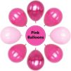 Pink Balloons, 67pcs 12 Inch Hot Pink Balloons Metallic Chrome for Birthday, Baby Shower, Wedding, Valentine's Day and Princess Party Decoration