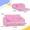 Couch with Glow in the Dark Cloud Patten, Washable Cover, Pink