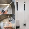 Bottle Brushes Thin Long Handle X 2, Utility Skinny Wire Cleaner Set Big Small, Bendable Flexible for Cleaning Narrow Neck Water, Beer, Wine