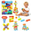 150 PCS Building Blocks Set with Wheels, Learning Toddler Blocks for 3+ Years Old