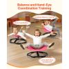 Kids Swivel Chair, 220 lbs Capacity, Flower Shape Sensory Spinning Chair, Autistic Kids Sensory Toy Seat with Non-Slip Metal Base