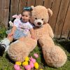 Giant Teddy Bear 4 Feet, Cute Big Teddy Bear Plush 47inch Stuffed Animal, Classic Girlfriend Boyfriend Gift Birthday Baby Shower Decorations, Brown