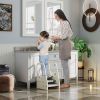 Adjustable 3 Step Toddler Tower with Handles, Non-slip Surface & Foot Pads, Gray