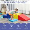 Crawl and Climb Foam Play Set Toddler Nugget 4 Pieces Lightweight Interactive Set for Climbing, Crawling, Sliding Play Zone for Baby Preschooler