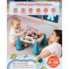 Baby Spacecraft Musical Table Toys for 1-3 Years Old, Learning Activity Desk with Space Theme & Soft-glow Star Projector & 60+ Sound Sources