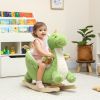 Baby Rocking Horse, Kids Ride On Dragon Toy with Realistic Dragon Roar and Safety Belt for Kids 18-36 Months, Green