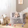2-in-1 Toddler Chair Glow in the Dark Kids Couch with Cover Convertible Sofa