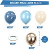 Dusty Blue Gold Balloons Kit