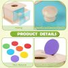 Montessori Infant Toddlers Coin Box Montessori Toys Babies (2 in 1,Coin&Ball, Blue Door)