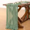 Sage Green Cheesecloth Table Runner Fall Thanksgiving Boho Rustic Farmhouse Gauze 120 inch 10FT Cheese Cloth Runner for Wedding Party Baby Shower Birt