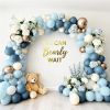 Dusty Blue Gold Balloons Kit