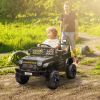 12V Battery Powered Ride On Truck, Kids Electric Car UTV with Spring Suspension, Remote, Horn, USB Music, Black