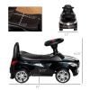Kids Ride On Push Car, Foot-to-Floor Walking Sliding Toy Car for Toddler with Working Horn, Music, Headlights and Storage, Black