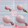 Dusty Pink Balloons 66pcs 12 Inch Blush Rose Pink Metallic Rose Gold Nude Boho White Sand Confetti Balloons for Baby Shower Birthday Gender Reveal Wed