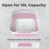 2.6 Gal(10L) Collapsible Wash Basin for Baby Bottles,Pink Space-Saving Collapsible Dish Basin with Drain Plug for bottle washing