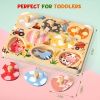 Wooden Puzzles for Toddlers, 8 Pcs Farm Animal Matching Egg Puzzle, Montessori Toys for Boy Girl Easter Birthday Gifts