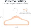 Kids Space Saving Velvet Non-Slip Clothes Hangers with Shoulder Notches for Infant and Toddler, 11.6", Blush, 50-Pack