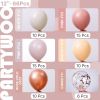 Dusty Pink Balloons 66pcs 12 Inch Blush Rose Pink Metallic Rose Gold Nude Boho White Sand Confetti Balloons for Baby Shower Birthday Gender Reveal Wed