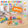 Toddler Boy Girl Toys 1-2-3, Train Set for Toddlers 2-4 with Music & Light, Toys for 1 2 3 Year Old Boy Girl