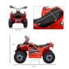 Kids ATV 6V Ride-On Four-Wheeler with Forward Reverse Red Durable Wheels for Toddlers 18-36 Months