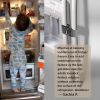Fridge Freezer Refrigerator Cabinet Lock Latch, (2 Packs) Adjustable French Door Guard for Toddlers Children Kids Special Needs