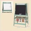 Art Easel for Kids with Paper Roll, 3 in 1 Toddler Painting Easel with Blackboard, Whiteboard, Storage Baskets, Green