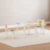 3-Piece Kids Toddler Table and Chair Set Furniture for Boys and Girls Aged 3-8, Bedroom, Nursery, Playroom, Green