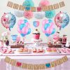 1 SET Gender Reveal Banner Balloon Photo Props Set Pink Blue Boy or Girl Party Aluminum Foil Balloon Party Decorations Set