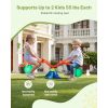 Kids Seesaw, 55 lbs Load Capacity per Seat, Sit and Spin Teeter Totter with Handles, Kids Outdoor Playground Equipment