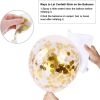 Green and Gold Balloons, 67Pcs 12 inch Metallic Green Gold Confetti Balloon for Baby Shower, Tropical, Birthday, Jungle Sarfari Party Decorations