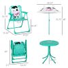 Kids Table and Chair Set, Outdoor Folding Garden Furniture, Picnic Table for Patio Backyard, with Removable & Height Adjustable Sun Umbrella