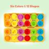 Matching Eggs 12 pcs Set Color & Shape Recoginition Sorter Puzzle for Toddlers Easter Travel Game Early Learning Educational Fine Motor Skill Montesso