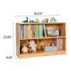 Montessori Bookshelf, 35.4 in Width Toy Storage Organizer, 2-Tier Kids Display Storage Cabinet, Daycare Furniture, Kids Bookshelf for Bedroom, Nursery
