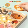 Wooden Puzzles for Toddlers, 8 Pcs Farm Animal Matching Egg Puzzle, Montessori Toys for Boy Girl Easter Birthday Gifts