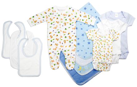 Newborn Baby Boy Layette Baby Shower Gift Set (Option: 11 Pc)