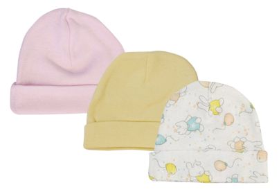 Girls Baby Caps (Option: Pack Of 3)