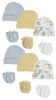 Baby Boys Caps and Mittens (Pack of 12)