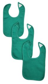 2 Baby Bibs (Color: Green, size: One size)