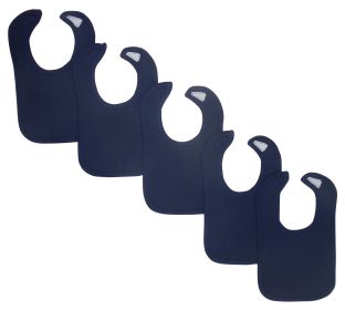 Navy Baby Bibs (Option: Pack Of 5)