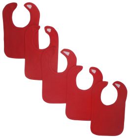 Red Baby Bibs (Option: Pack Of 5)