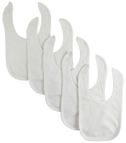Solid White Bib (Option: Pack Of 5)