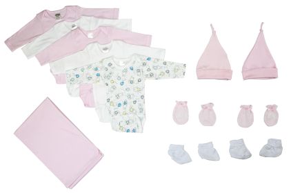 Newborn Baby Girl Layette Baby Shower Gift Set (Option: 12 Pc)