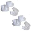 Infant Booties & Mitten Set White