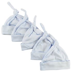 Blue Knotted Baby Cap (Option: Pack Of 5)