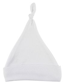White Knotted Baby Cap (Option: Pack Of 1)