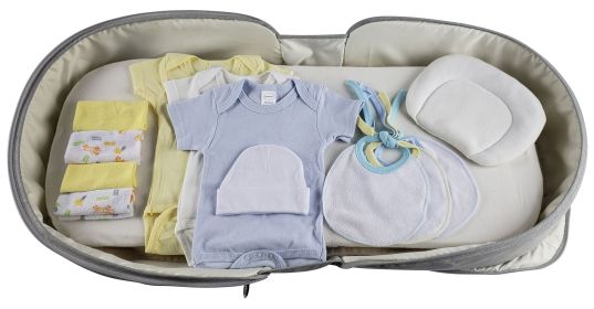 Boys Baby Clothing Starter Set with Diaper Bag (Option: 10 Pc)