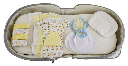 Unisex Baby Clothing Starter Set with Diaper Bag (Option: 12 Pc)
