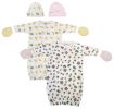 Newborn Baby Girls Gown Set