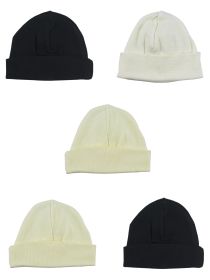 Boys Baby Cap (Pack of 5) (Color: Yellow/Black, size: One size)